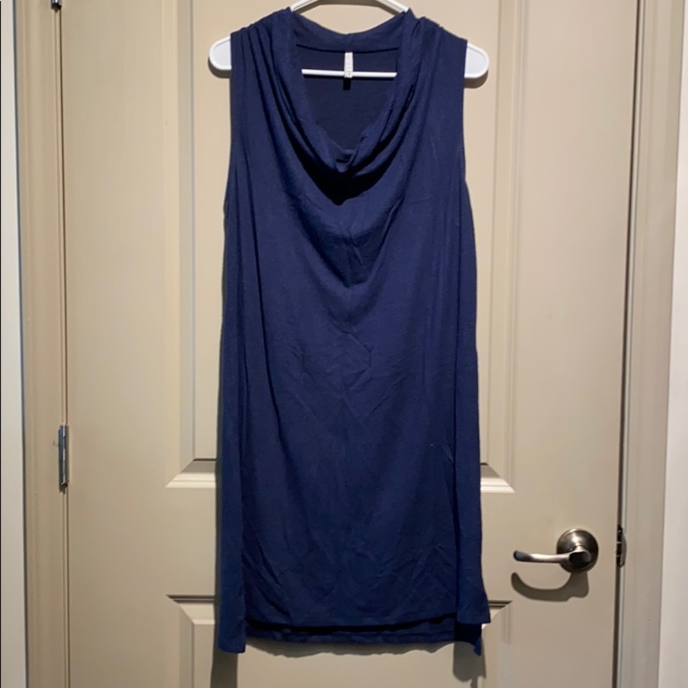 Strapless Cowell neck dress